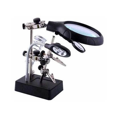 Mg16129-c Led Işıklı Büyüteçli - Mercekli Havya Sehpası resmi