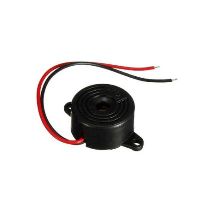 3-24v Devreli 40mm Kulaklı Buzzer - Siyah resmi
