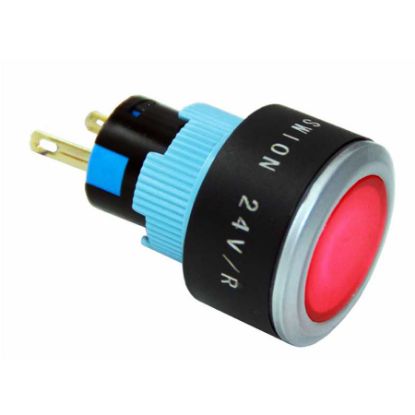 22mm Kırmızı Sinyal Lambası 2p (led Voltajı 10-24v) resmi