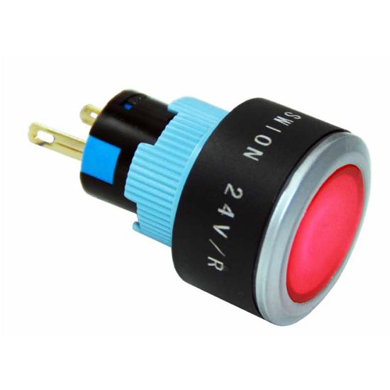 22mm Kırmızı Sinyal Lambası 2p (led Voltajı 10-24v) resmi