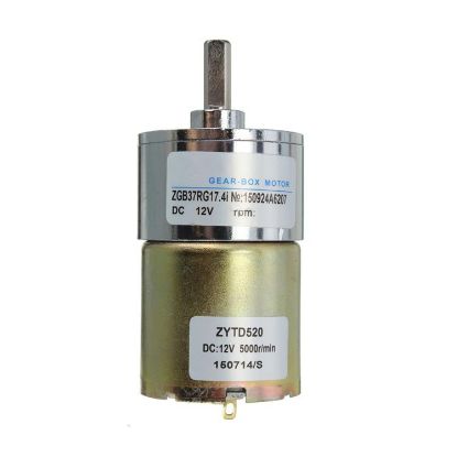 Zytd520 12v Dc 100rpm Redüktörlü Motor (37mm 6v-24v) resmi